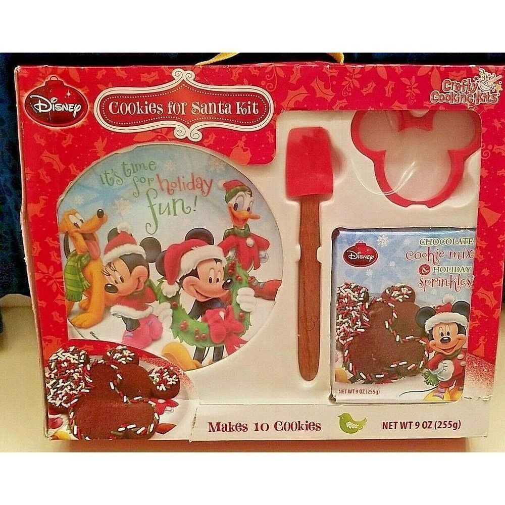 Disney Cookies For Santa Kit Mickey Mouse Minnie Mouse Donald‎ Duck Pluto NIB
